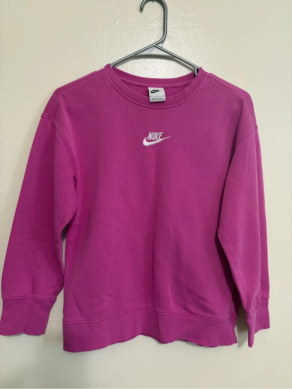 Nike Magenta Crewneck Sweatshirt with White Logo